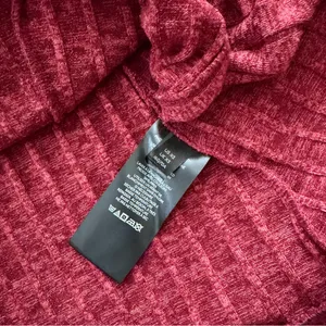 Anthropologie Pauline Midi Sweater Skirt Red Rouge Ruffled Ribbed Size XS thumbnail 9
