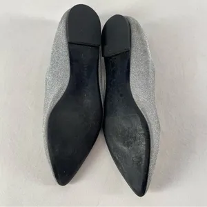 Zara Glitter Slip On Point Toe Ballet Flats in‎ Silver Size 38 or 7.5 thumbnail 6