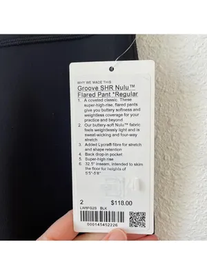 Lululemon Groove SHR Nulu Flared Pant Black Size 2 Regular Athleisure Retro NEW thumbnail 4