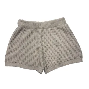 Sincerely Jules Beige Neutral Chenille Knit High Waisted Lounge Casual Shorts S thumbnail 1