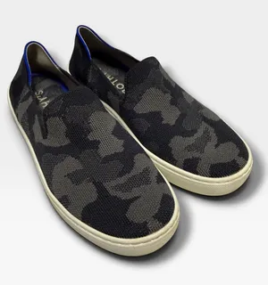 Rothy's The Sneaker Gray Black Camo Slip On Shoes Women's Size 6 Washable thumbnail 1