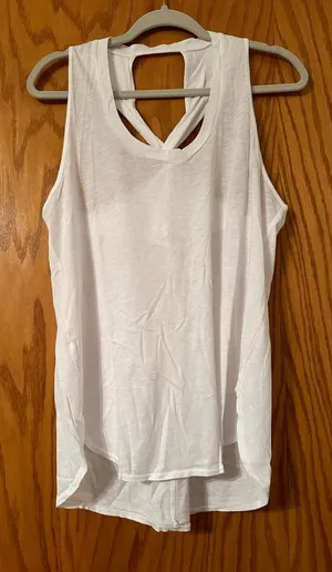 Lanston Twist Back Racerback Tank - White - NWT - Size L thumbnail 1