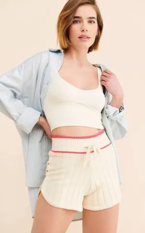 Faherty Cream Game‎ Set Knit Shorts- NwT thumbnail 1