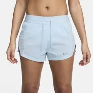 Nike Running Division Mid Rise Brief-Lined Shorts Womens Size Small Light Blue thumbnail 1