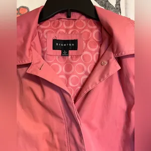 Fun Pink Raincoat with Hood to Keep you Warm, Dry & Happy on ☔️ Days thumbnail 2