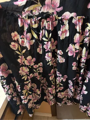 Intimately Free People Garden Party Black & Purple Floral Maxi Dress thumbnail 5