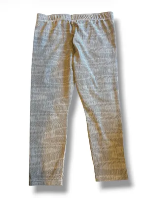 Nike Just Do It Gray Striped Cropped Leggings Size Large thumbnail 2