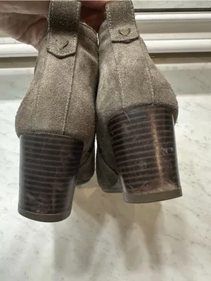 Vionic Paloma Weather Resistant Suede Ankle Booties Gray Size 7 Wedge Heel thumbnail 4