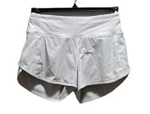 Lululemon Speed Up Shorts Long 4” Updated Fit Light Gray Size 4 Workout Gym Cute thumbnail 1