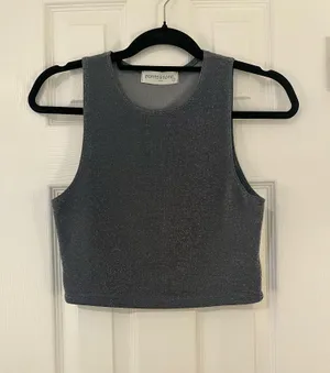 Pants Store Crop Top Silver  thumbnail 1