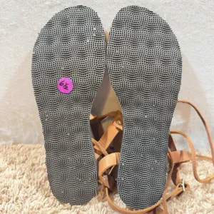 933|Free People Studded Boho Hippie Leather Gladiator Sandals Brown Women 37 6.5 thumbnail 12
