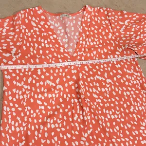 JODIFL Coral and White Patterned Blouse thumbnail 8