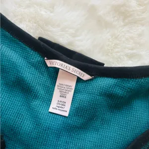 Victorias Secret Green Black Buffalo Plaid Thermal Pajamas Pjs Set ~ Small thumbnail 6