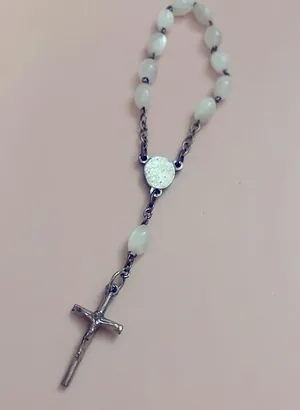 Mini rosary purse charm pearlescent small thumbnail 6