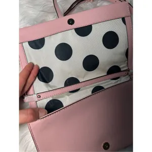 Kate Spade Pink Clutch Crossbody New Canvas Gold Plated thumbnail 6