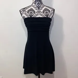 NWT!! Just Polly New York Sexy Strapless Black Mini Dress Size Large Y2K thumbnail 2