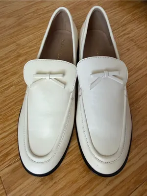 For Love & Lemons Helena Cream Leather Bow Loafers 39 US 8.5 NWOT thumbnail 8