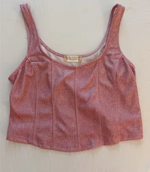 Pink Altar’d State Sparkly Top thumbnail 1