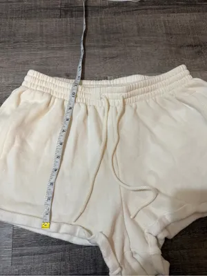 VICTORIA’S SECRET PINK Fleece Rolled Hem Short in Winter White Wanted Bling thumbnail 8