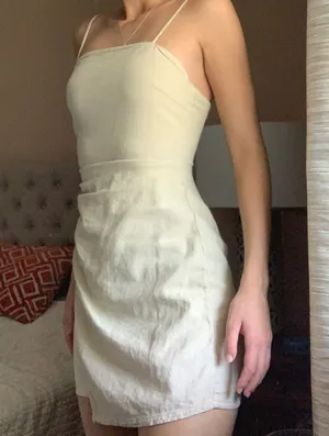 ZARA Beige Mini Dress thumbnail 2