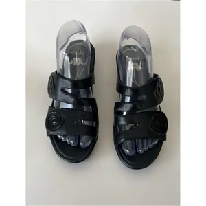 Dansko Dixie Hook and Loop Strap Sequin Swirl Comfort Sandals Black Size 38 thumbnail 2