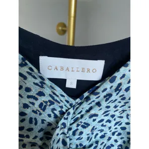 Caballero Ruched Puff Sleeve Ruffle Hem Dress‎ S Animal Print Wedding Date Event thumbnail 6