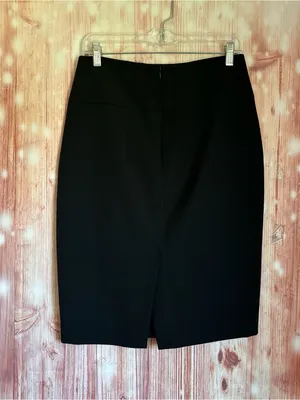 Metaphor Black Wide Waistband Knee Length Pencil Skirt Size 4 thumbnail 4