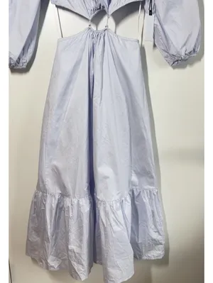 ASTR The Label Rosewood Cutout Waist Midi Dress Light Blue Size S NWT thumbnail 11