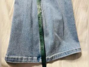 Hollister High Rise Flare Split Hem Medium Wash Jeans Y2K Women’s Size 24 L 29 thumbnail 10