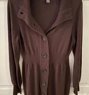 Kenneth Cole Reaction Sweater Dress Size‎ S brown Long Sleeve Wool Blend Preppy thumbnail 1