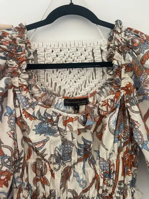 House of Harlow Paisley Print Puff Sleeve Mini Dress thumbnail 2