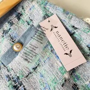 🦋NWT Nanette Lepore Tweed & Denim Button-Front Mini Skirt (Size Large)🦋 thumbnail 14