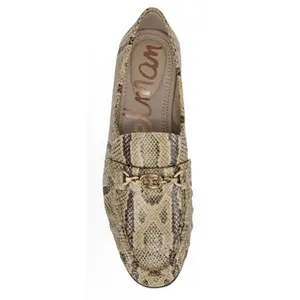 Sam Edelman Lucca Loafers Tan snake Print leather print Size 7 Equestrian thumbnail 2