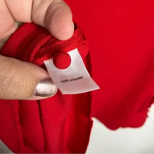 Maurices red Fallon blouse open‎ sleeve keyhole back size medium NWT thumbnail 8