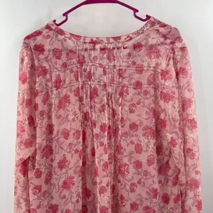 Free People Dress Womens Medium NEW See It Through Pink Boho Maxi Sheer NWOT thumbnail 8
