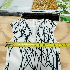 NWT‎ Rumor Boutique White Black Geometric Scuba Fit Flare Mini Dress Small Nylon thumbnail 12