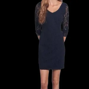 abercrombie and fitch dress Black‎ Dress Lace Sleeves Lace Panel small thumbnail 3