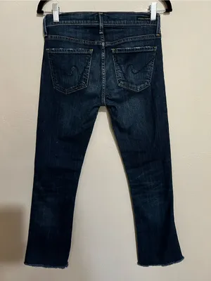 Citizens of Humanity Kelly Low Rise Dark Wash Bootcut‎ Raw Hem Jeans thumbnail 7
