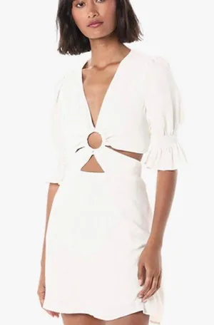 J.O.A. White Cut Out Mini Dress thumbnail 1