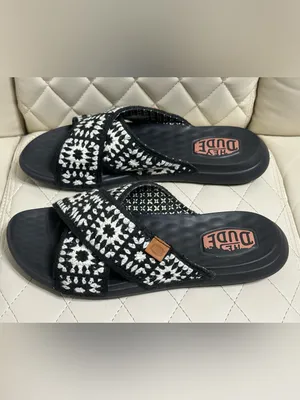 Hey Dude Christi Slide Cottage Crochet Sandals size 8 thumbnail 3
