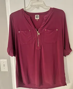 Magenta Anne Klein Blouse thumbnail 1