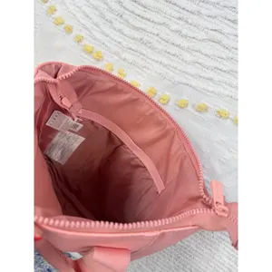 Reebok‎ Mini Tote Bag Purse Salmon Pink Faux Leather Small Handbag thumbnail 4