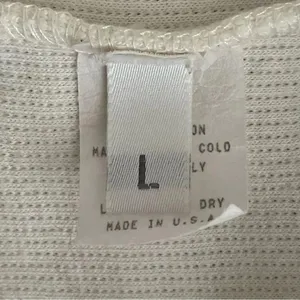 F. H. Clothing Off White Cotton Mock Neck Boxy Pullover Womens Sweater SZ L thumbnail 12
