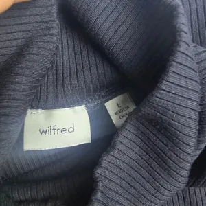 Wilfred Aritzia Black Ribbed‎ Turtleneck Long Sleeve Top Tencel Modal 100780 L thumbnail 3