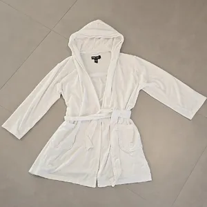 Ralph Lauren White Hooded Robe With Pink Horse Logo thumbnail 1