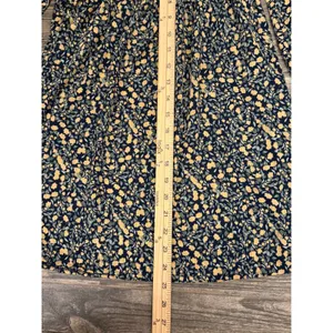 Missguided‎ Milkmaid Shirred Bust Mini Floral Dress Yellow Navy SZ 2 Cottagecore thumbnail 10