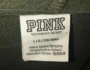 Pink Victoria’s Secret olive green sweatshirt hoodie size large causal wear top​ thumbnail 5