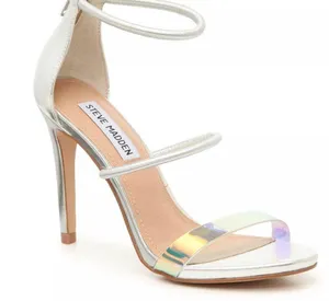 Holographic Iridescent Steve Madden Silver Heel thumbnail 1