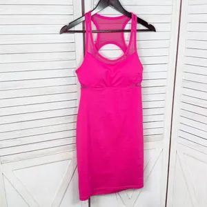 Fabletics Tropez Sleeveless Open Racer Back Athletic Dress Magenta Pink‎ Small thumbnail 9