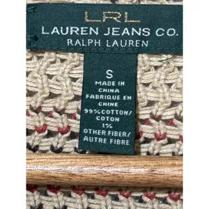 Lauren Ralph Lauren Jeans · Small · Striped Waterfall Draped Cotton Cardigan thumbnail 5